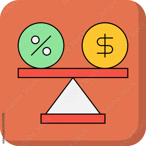 Balance single icon vector illustration