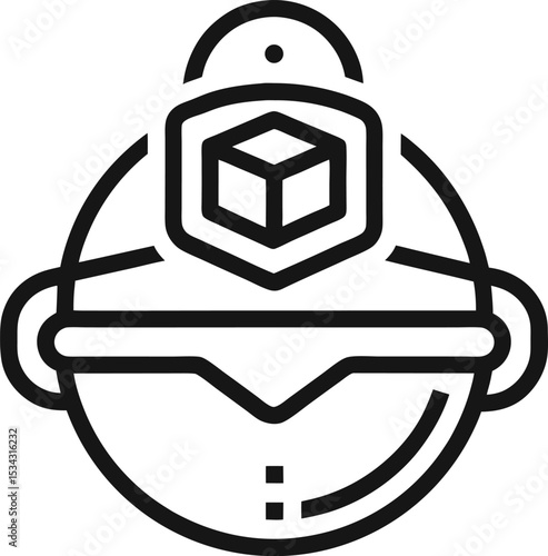 Metaverse VR Outline: Future Icon

