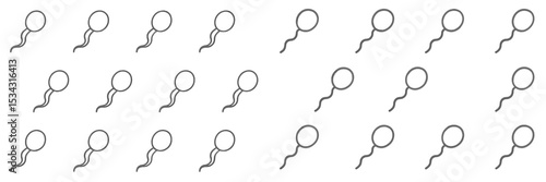 Sperm cells displayed in a scientific illustration, highlighting reproductive biology and human anatomy studies