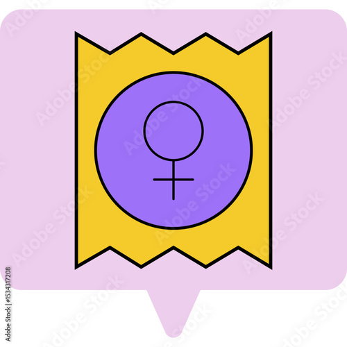 Female Condom single icon vector illustration