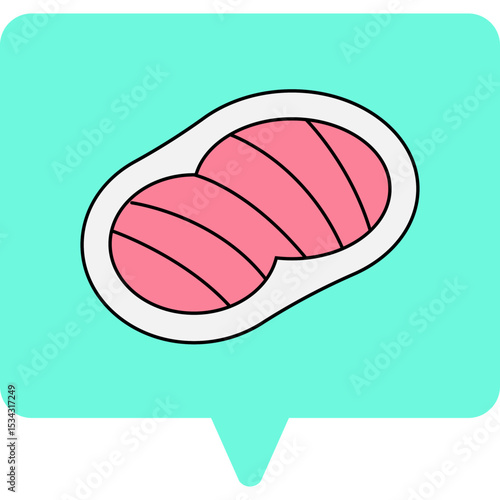 Fresh meat single icon vector illustration