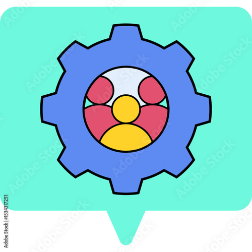 Group setting single icon vector illustration