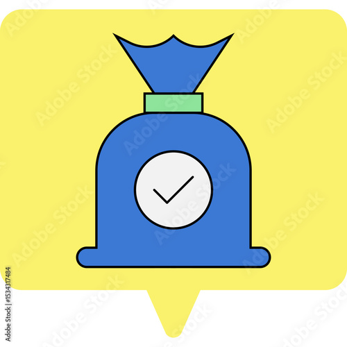 Moneybag single icon vector illustration