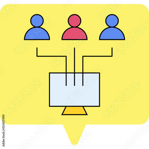 Multiple users single icon vector illustration