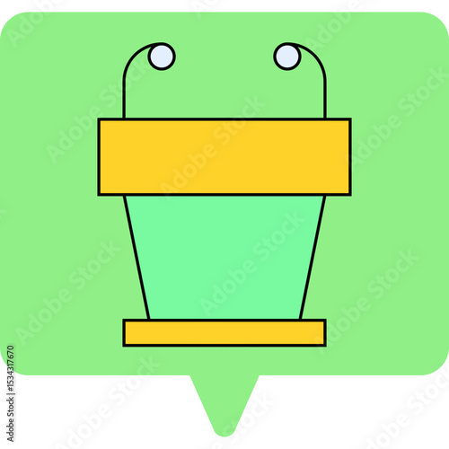 Speech desk single icon vector illustration