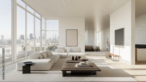 Modern penthouse living room