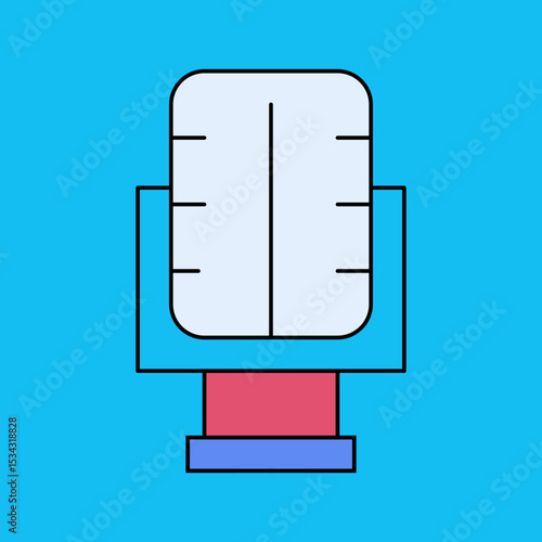 Microphone single icon vector illustration
