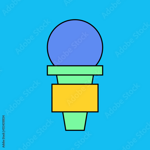 Mic single icon vector illustration
