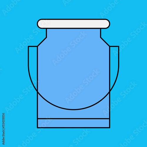 Milk can single icon vector illustration