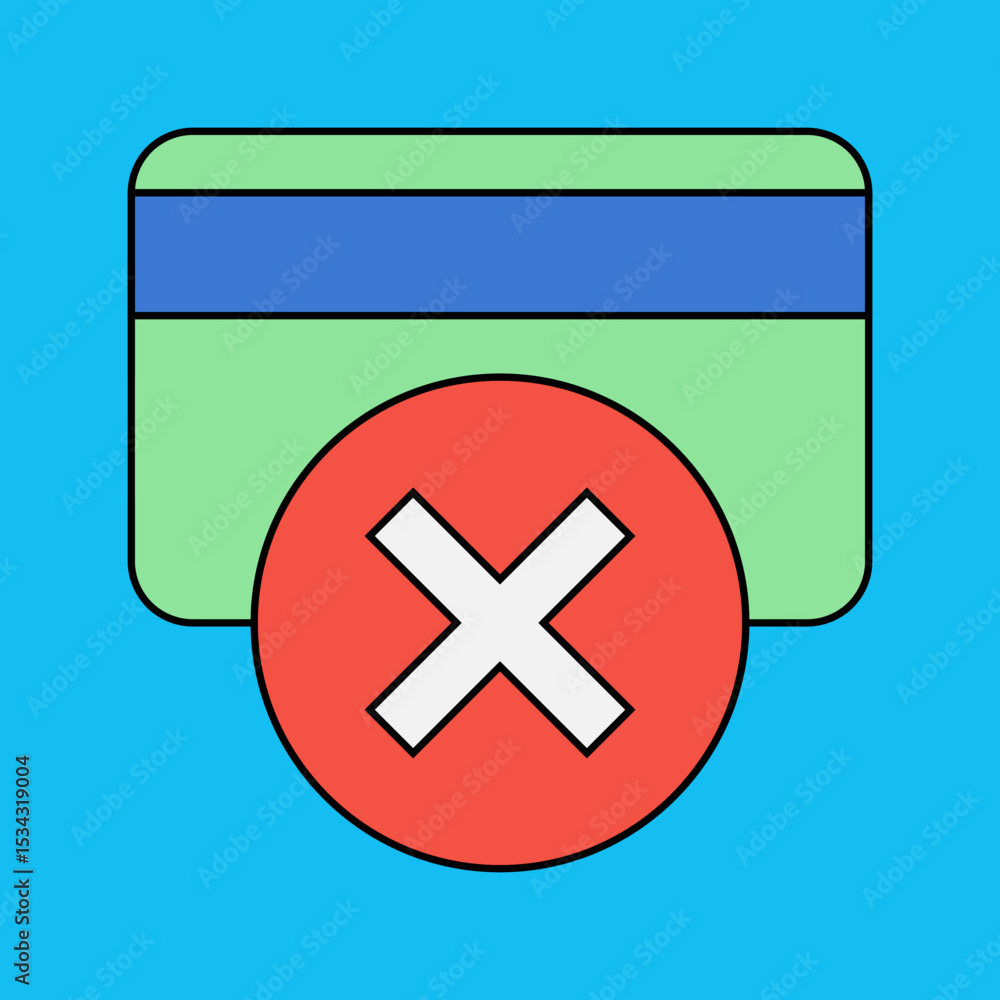 Obraz premium No credit card single icon vector illustration