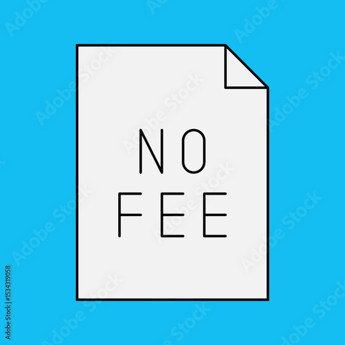 No fees single icon vector illustration