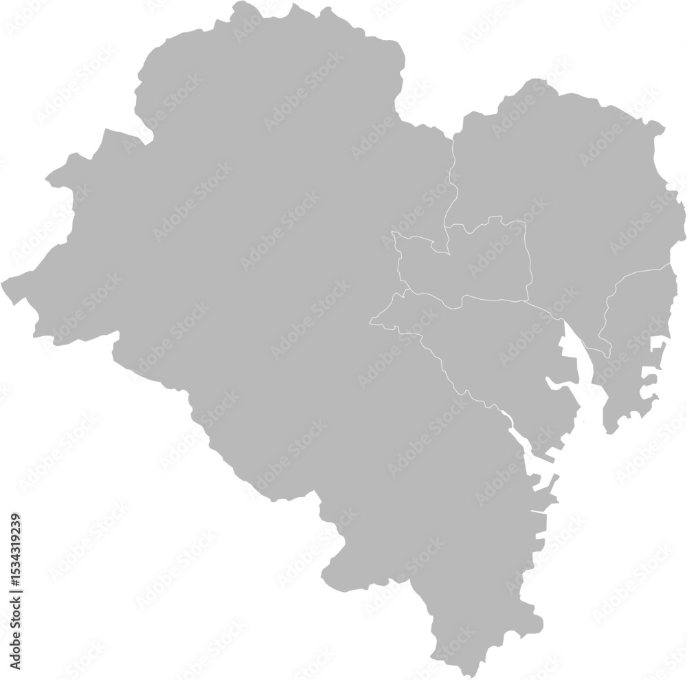Ulsan, South Korea (Republic of Korea) – administrative vector map with level 2 division boundaries (Web Mercator projection, PPT-compatible & fully editable) Ulsan, South Korea (Republic of Korea) – administrative vector map with level 2 division boundaries (Web Mercator projection, PPT-compatible & fully editable)