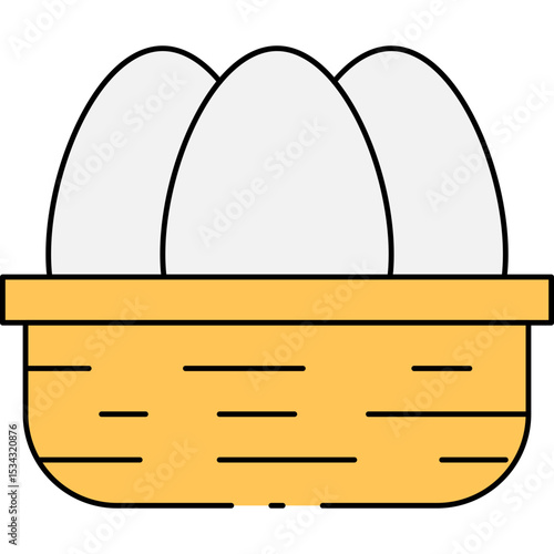 Chicken eggs single icon vector illustration