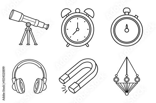 6 icon set on 4000x2663 px Template