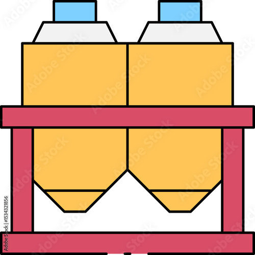 Milk containers single icon vector illustration
