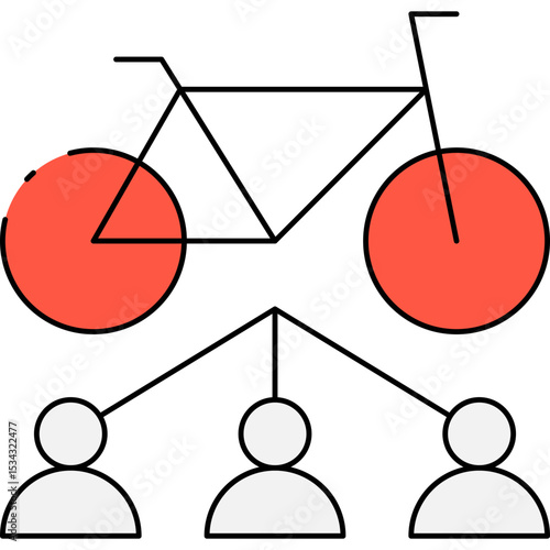 Bicycle single icon vector illustration