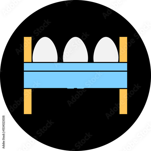 Chicken eggs plate single icon vector illustration