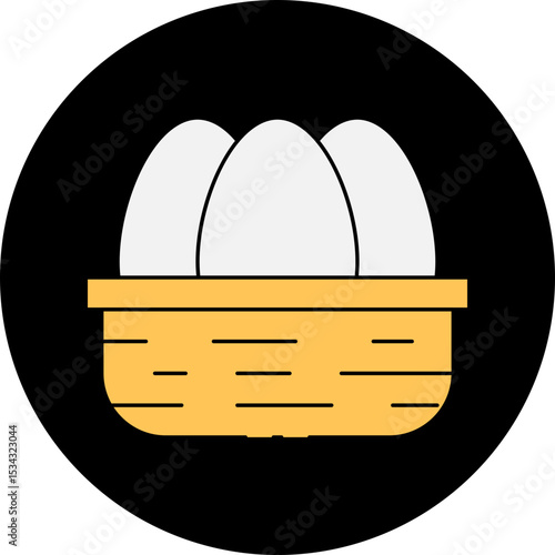Chicken eggs single icon vector illustration
