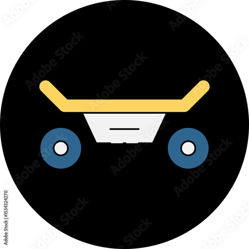 Skateboard single icon vector illustration