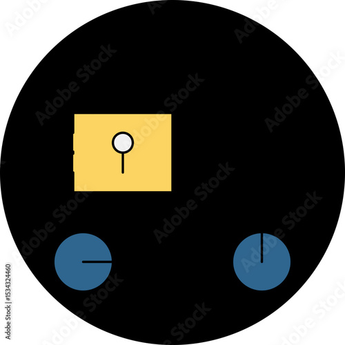 Unlock cycle single icon vector illustration