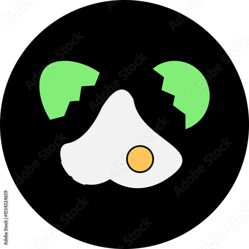 Broken egg single icon vector illustration