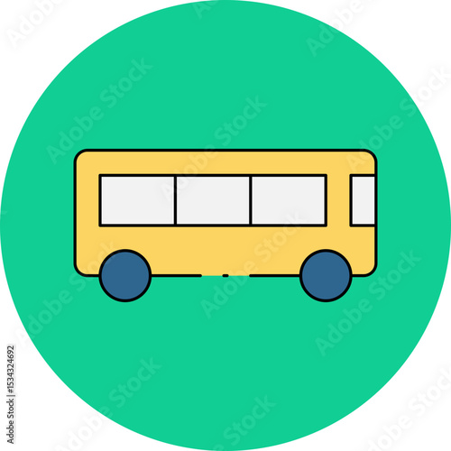 Buses single icon vector illustration
