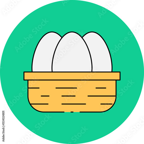 Chicken eggs single icon vector illustration