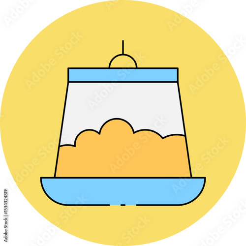 Chicken feed single icon vector illustration