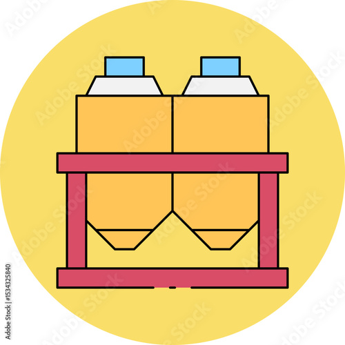 Milk containers single icon vector illustration