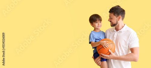 Young man with his little s...