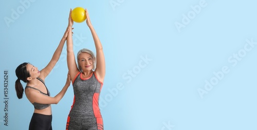 Mature woman training with ...