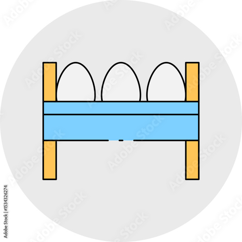 Chicken eggs plate single icon vector illustration