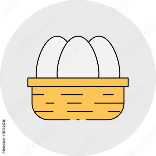 Chicken eggs single icon vector illustration