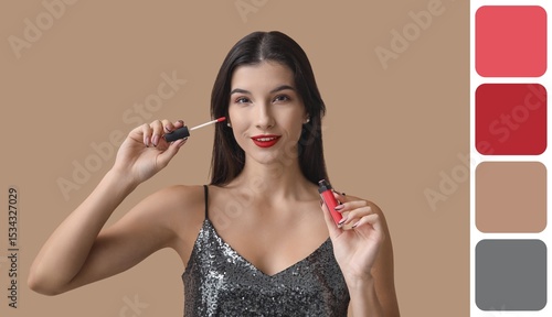 Beautiful young woman with ...