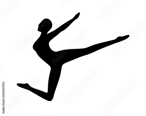 Dancer Silhouette Vector - Elegant Movement Profile for Dance Studio Logos, Performance Posters & Artistic Branding