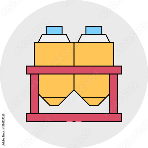 Milk containers single icon vector illustration