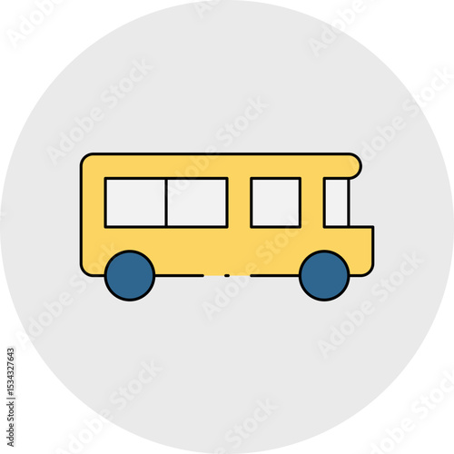Bus single icon vector illustration