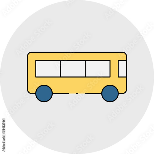 Buses single icon vector illustration