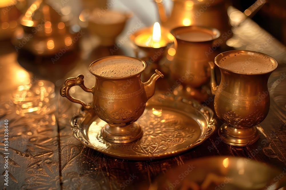 Fototapeta premium A warm and comforting sight of masala tea ready to be enjoyed