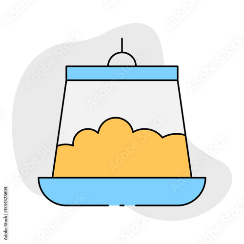 Chicken feed single icon vector illustration