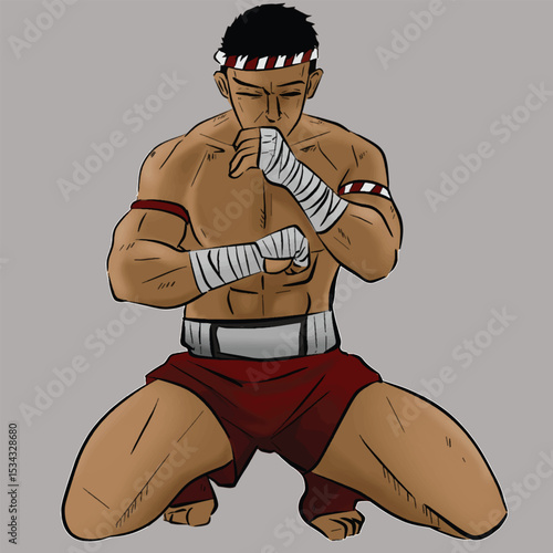 Various forms of Muay Thai martial arts