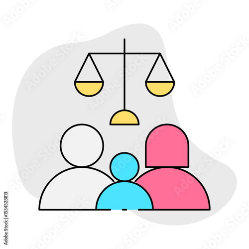Law single icon vector illustration