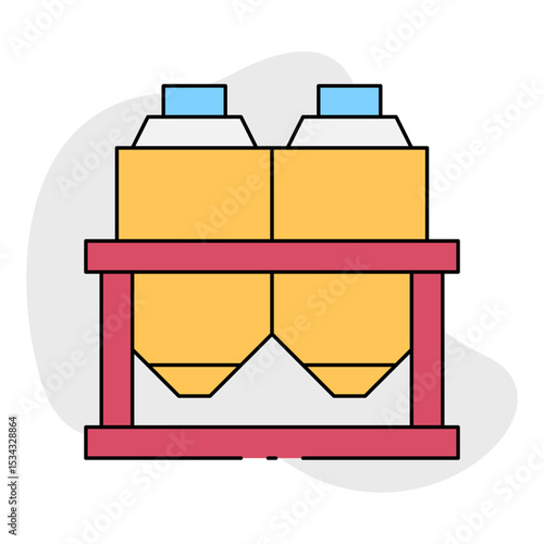 Milk containers single icon vector illustration