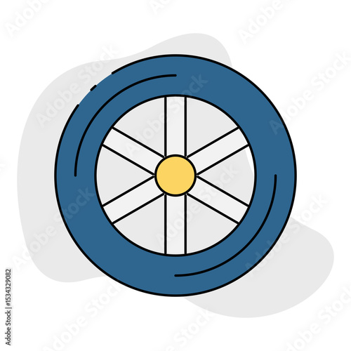Tyre single icon vector illustration