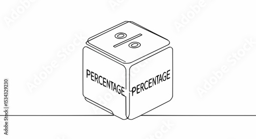 An illustration of percentage symbol dice.