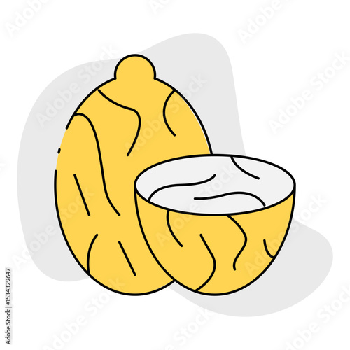 Almond single icon vector illustration