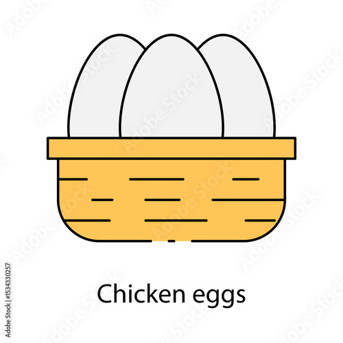 Chicken eggs single icon vector illustration