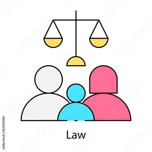 Law single icon vector illustration