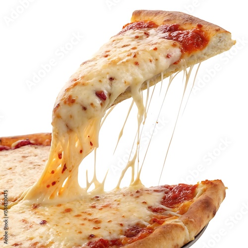 pizza on white background