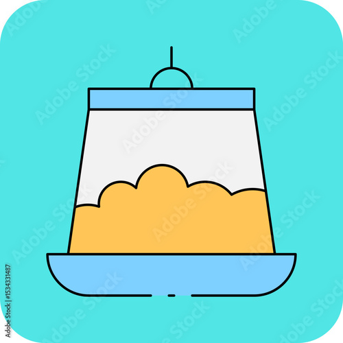 Chicken feed single icon vector illustration
